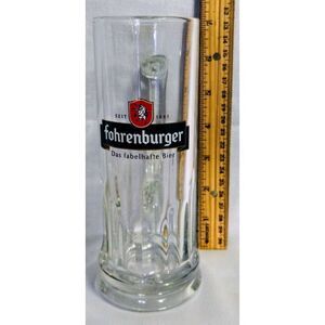 Fohrenburger 0.3 L Glass Beer Mug, 7" Tall